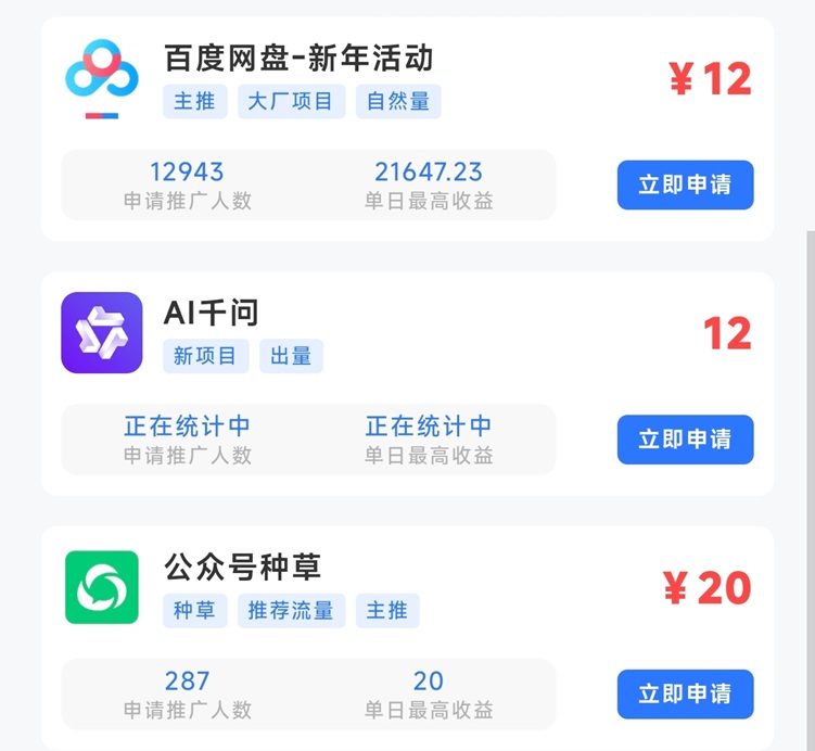 千問ai拉新上線了，12元一單，新用戶太多了，一天收入過千！